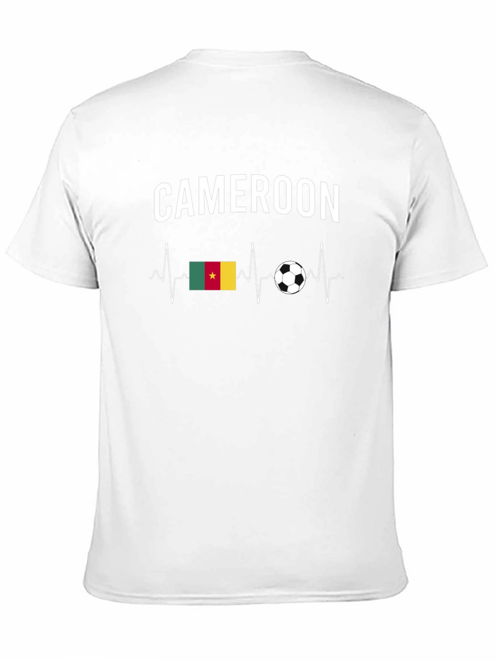 Cameroon Soccer Fan T-Shirt - Heartbeat Design