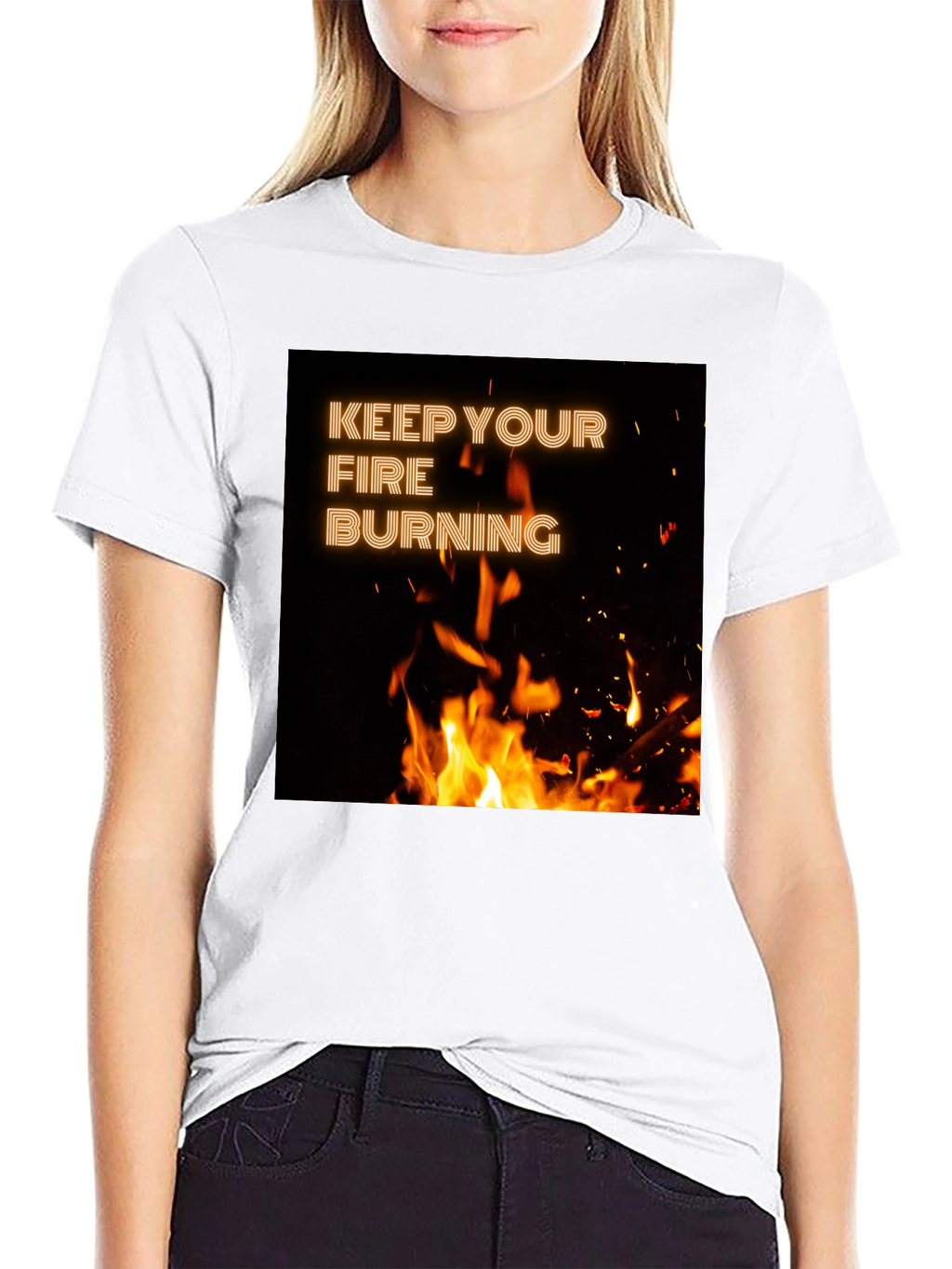 Keep Your Fire Burning Black T-Shirt