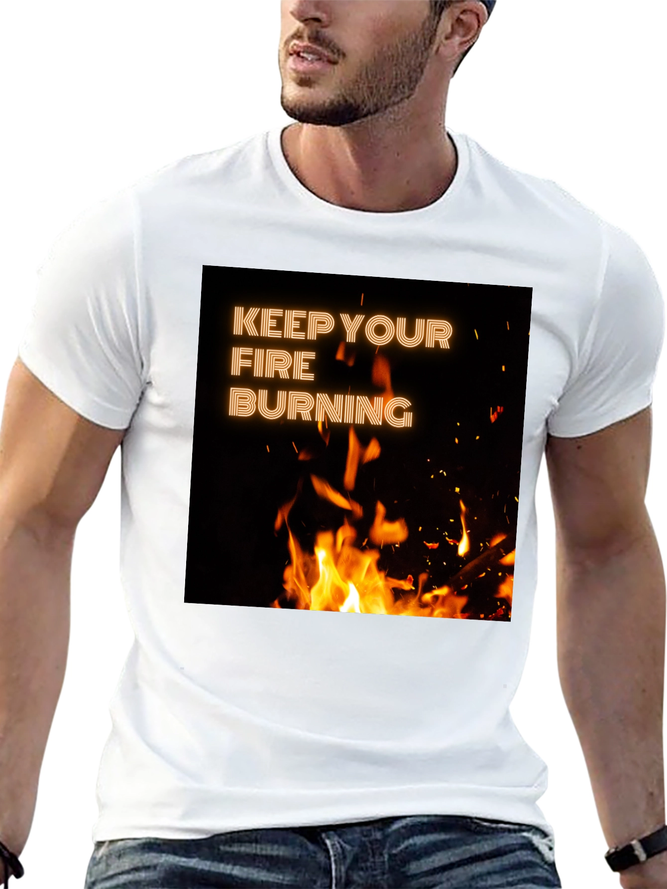 Keep Your Fire Burning Black T-Shirt