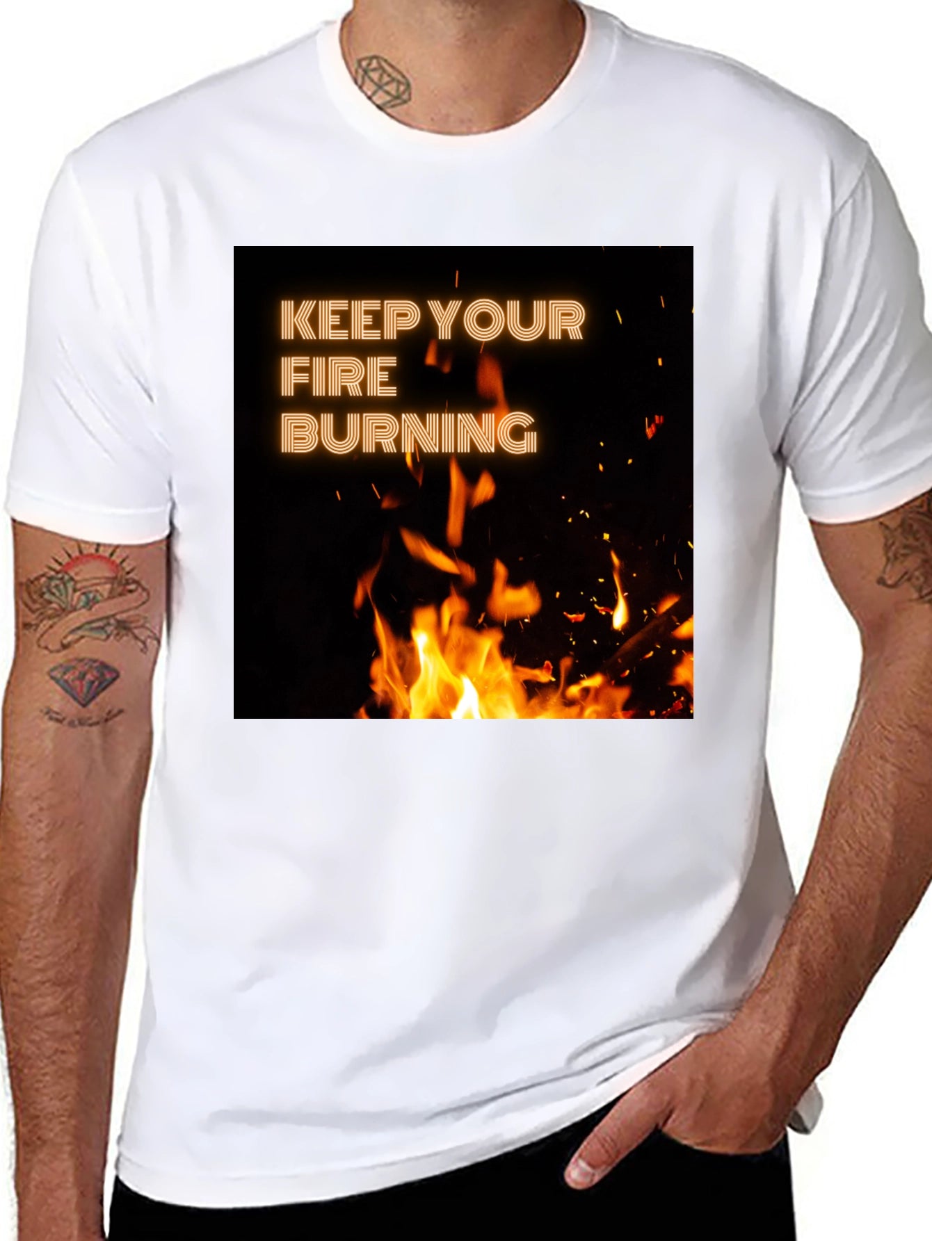 Keep Your Fire Burning Black T-Shirt