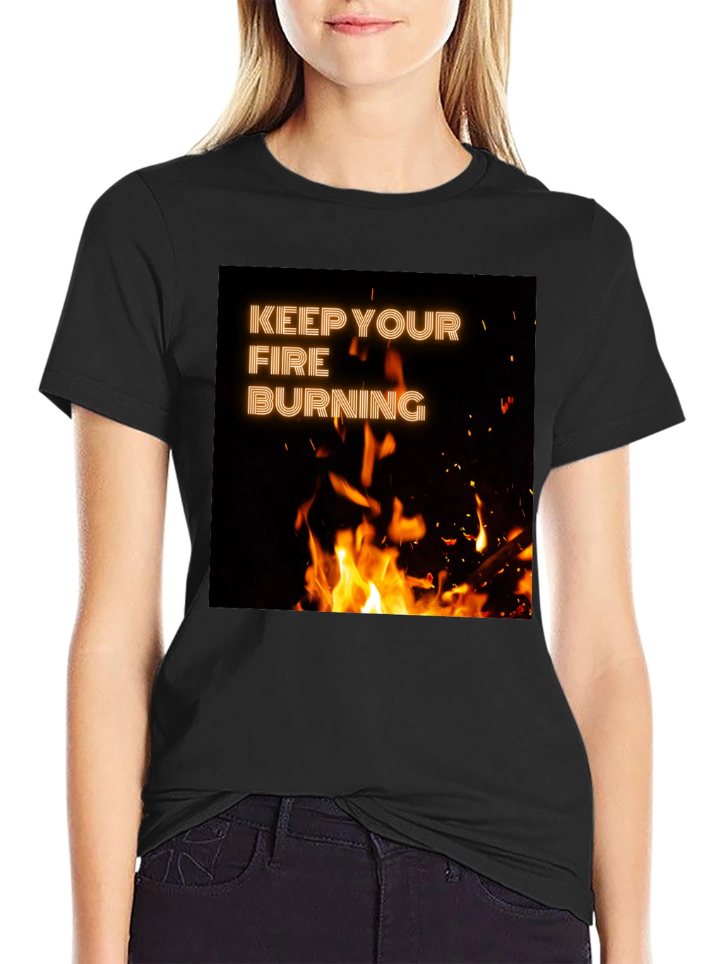 Keep Your Fire Burning Black T-Shirt