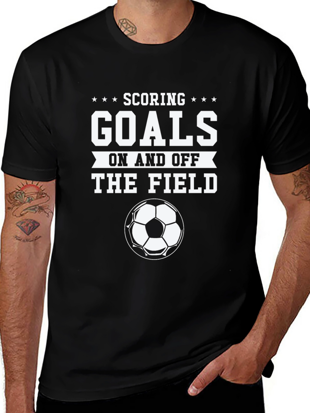 Scoring Goals Soccer T-Shirt - Black