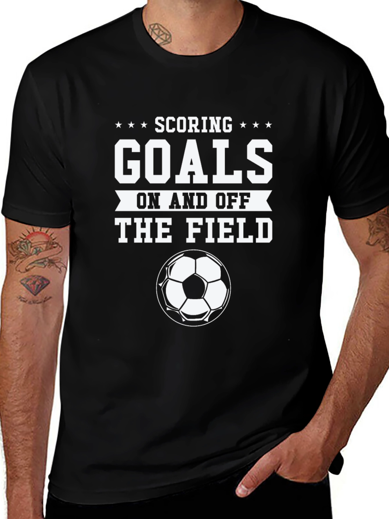 Scoring Goals Soccer T-Shirt - Black