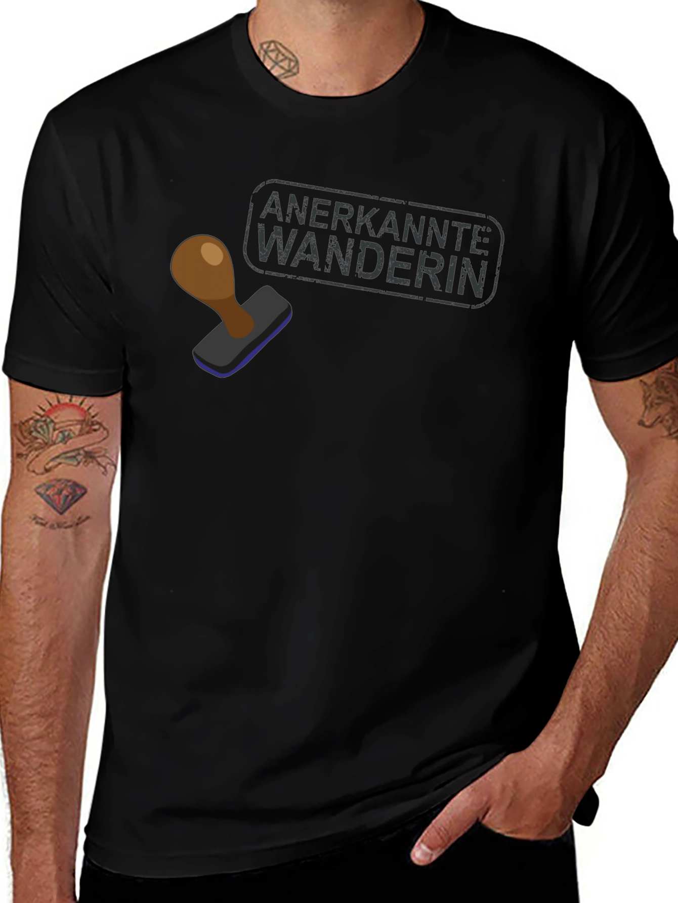 Anerkannte Wanderin Black Graphic Tee