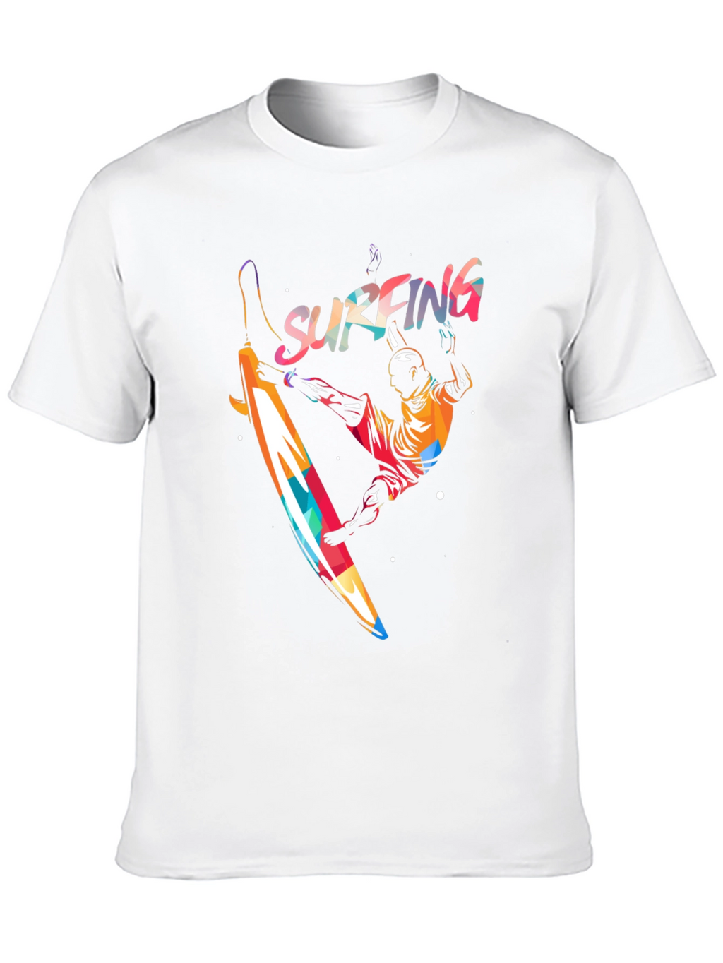 Surfing Graphic Print T-Shirt - Mens Black Tee