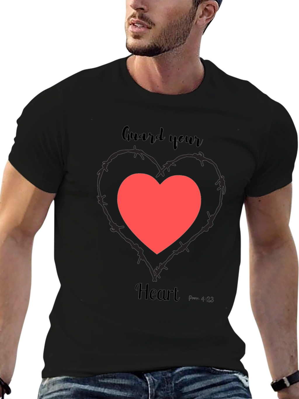 Guard Your Heart Graphic Tee - Black