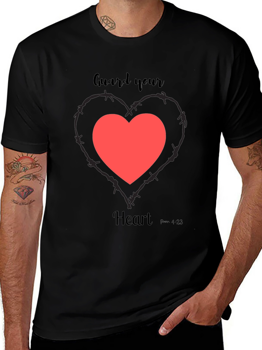 Guard Your Heart Graphic Tee - Black