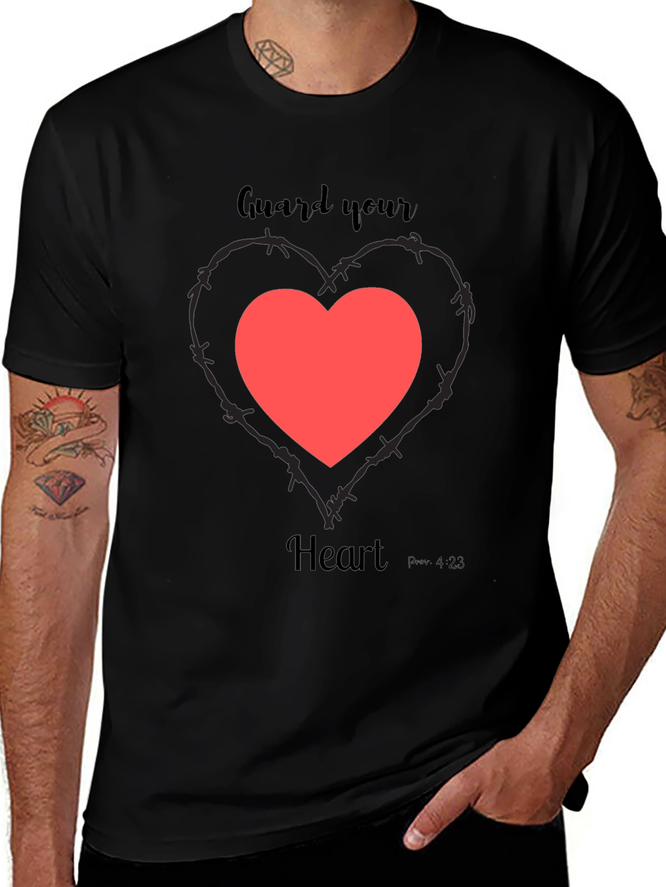 Guard Your Heart Graphic Tee - Black
