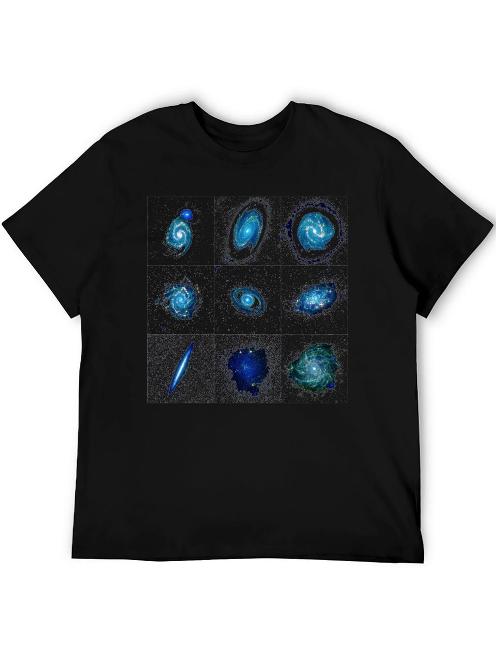 Galaxy Print Black T-Shirt - Space Design