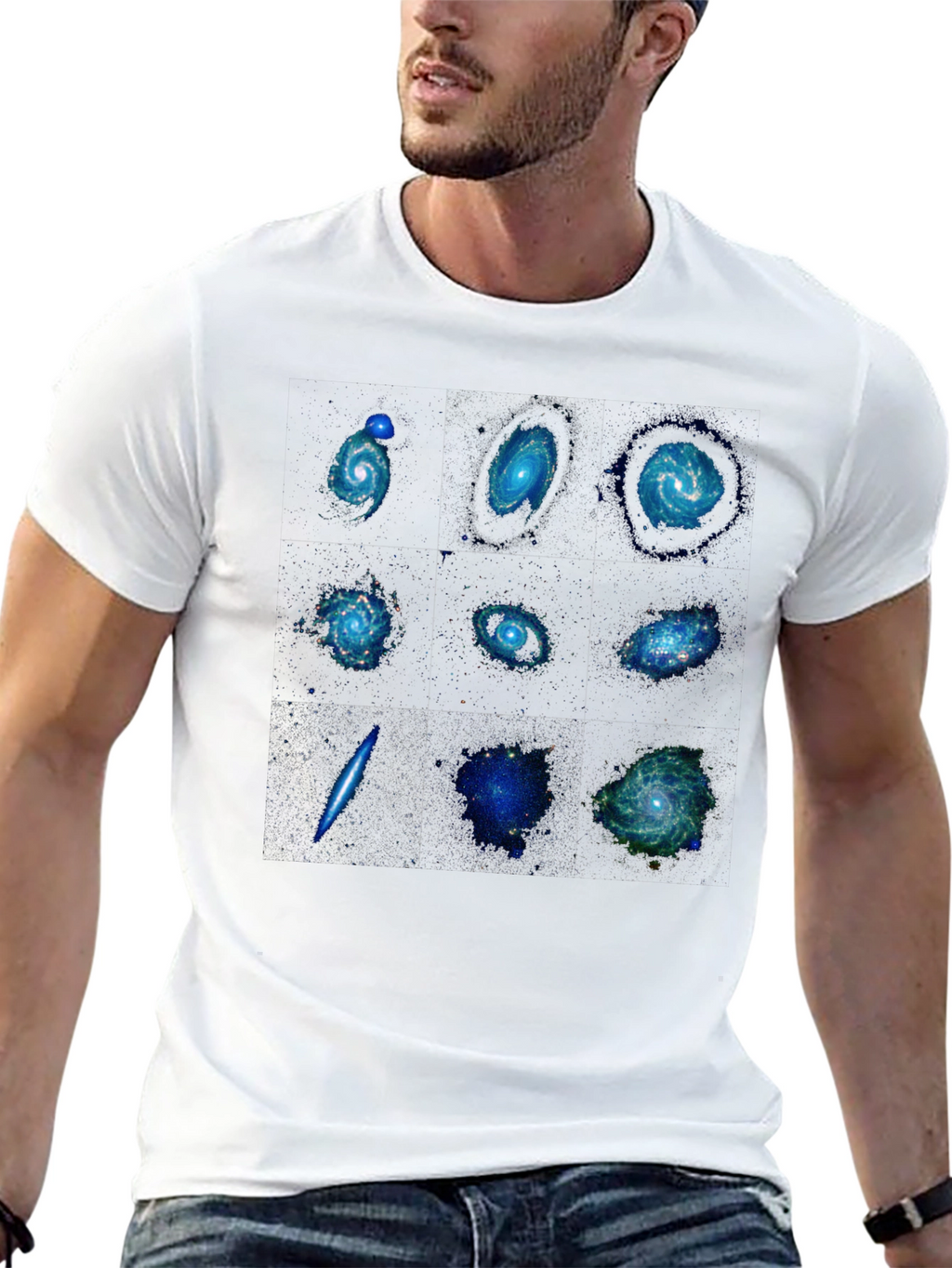 Galaxy Print Black T-Shirt - Space Design