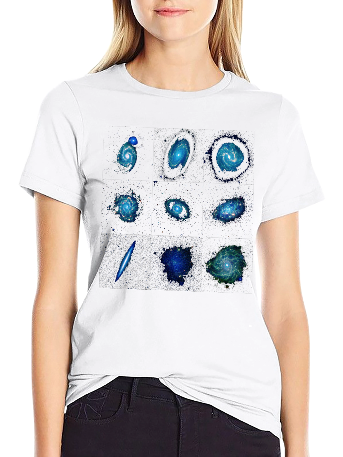Galaxy Print Black T-Shirt - Space Design