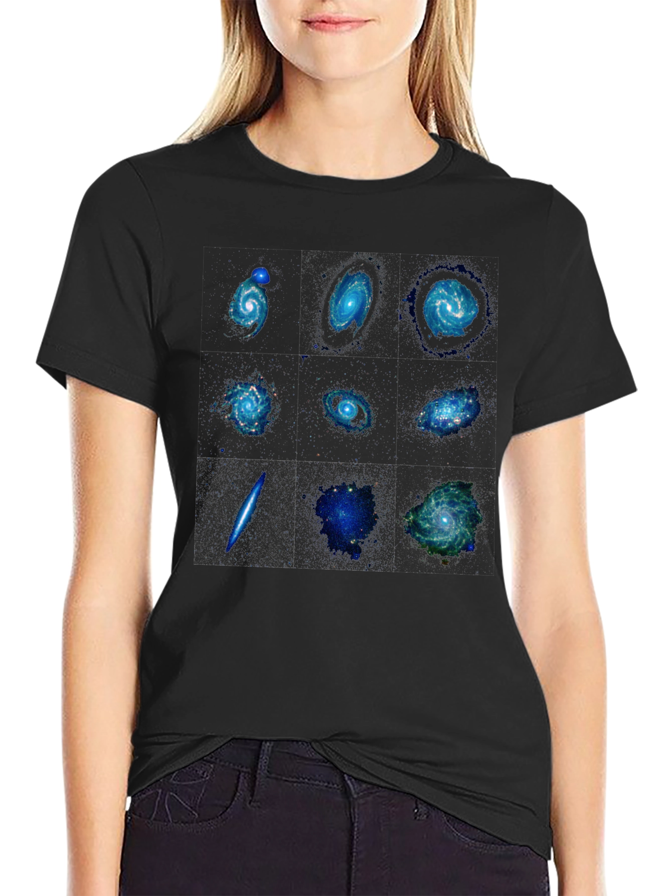 Galaxy Print Black T-Shirt - Space Design