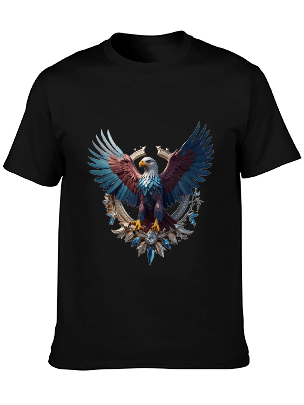 Patriotic Eagle Graphic Tee - Black