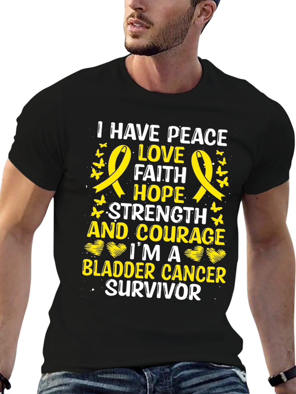Bladder Cancer Survivor Ribbon T-Shirt