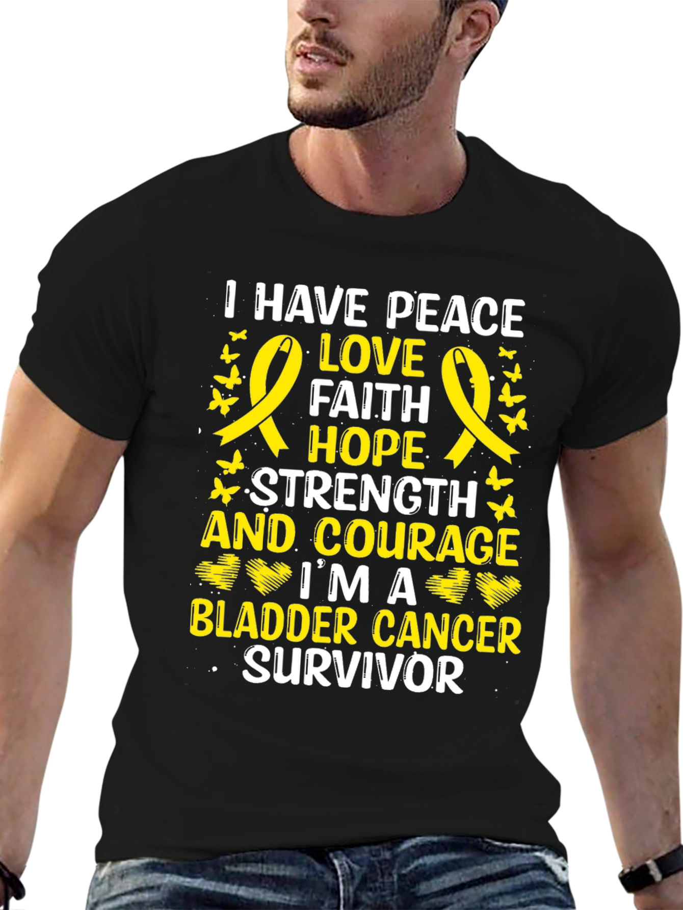 Bladder Cancer Survivor Ribbon T-Shirt