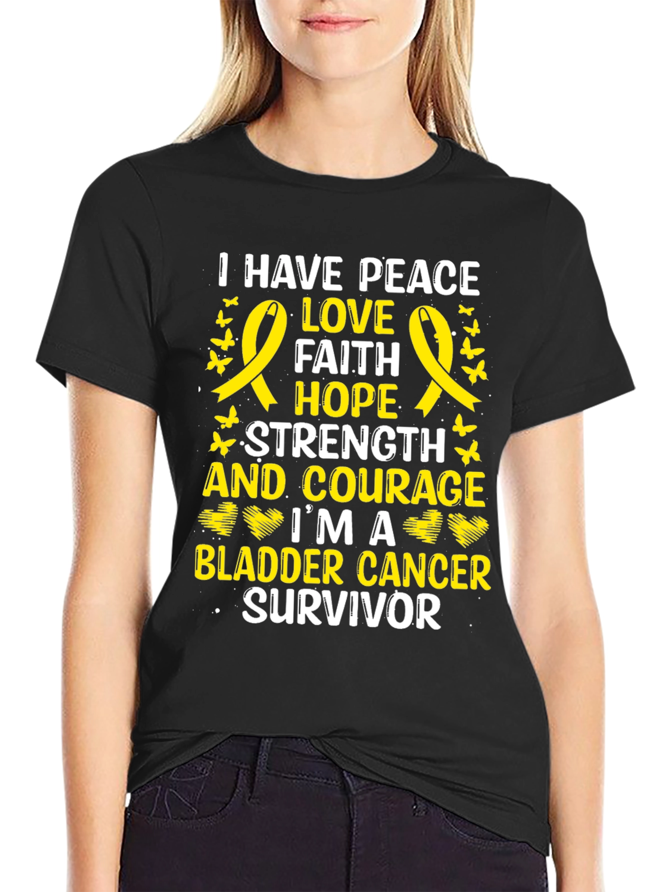 Bladder Cancer Survivor Ribbon T-Shirt