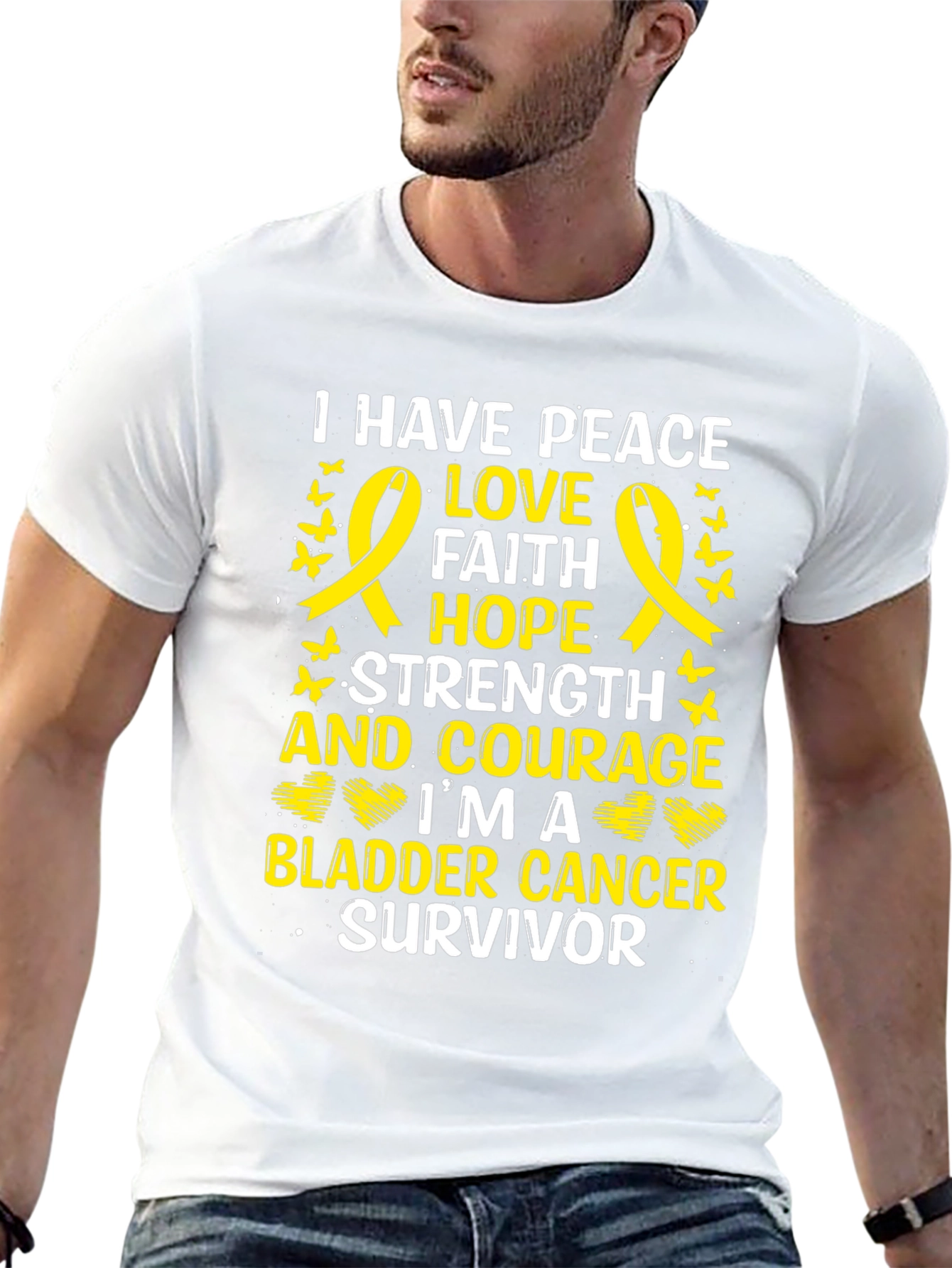 Bladder Cancer Survivor Ribbon T-Shirt