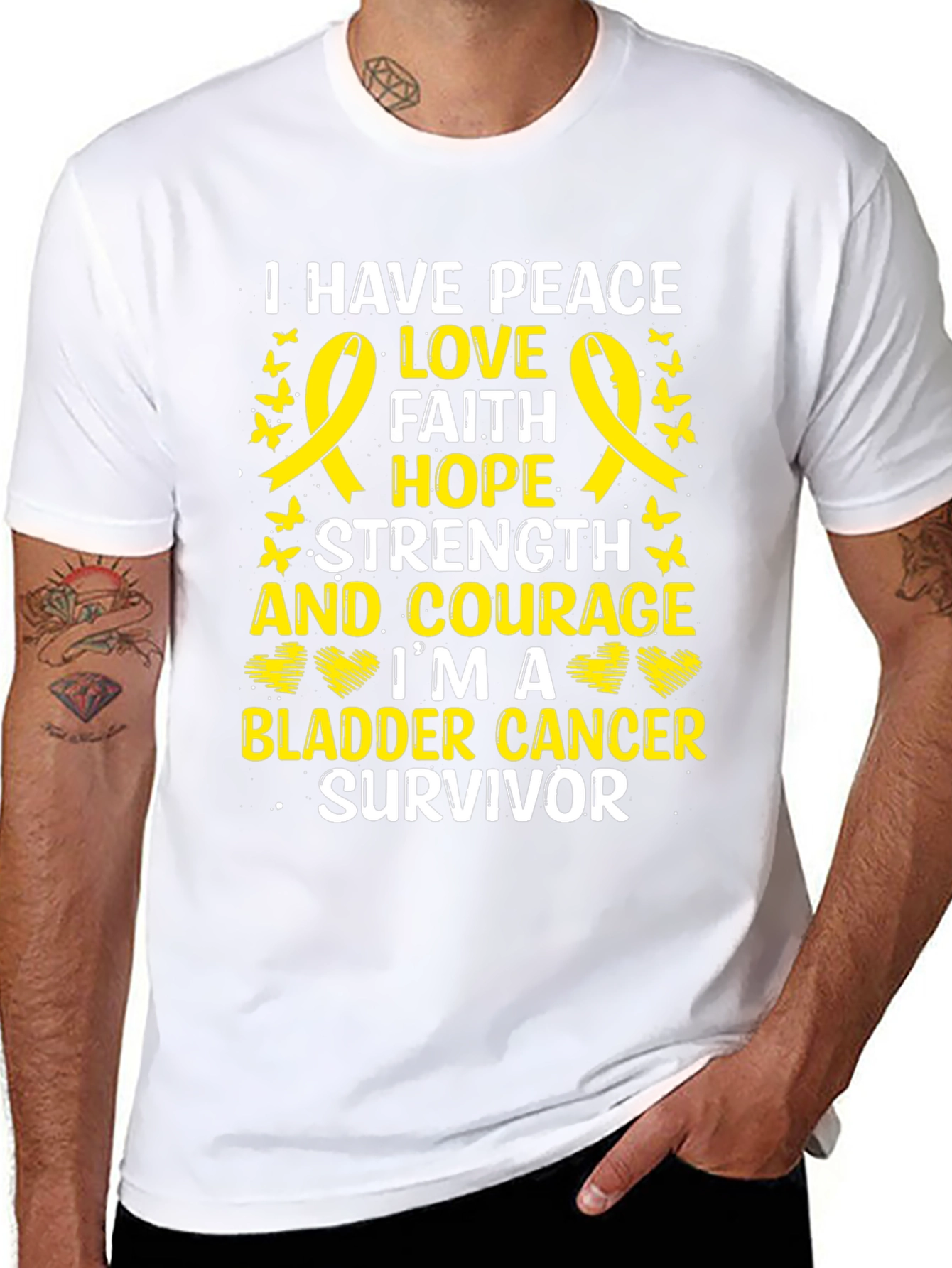 Bladder Cancer Survivor Ribbon T-Shirt