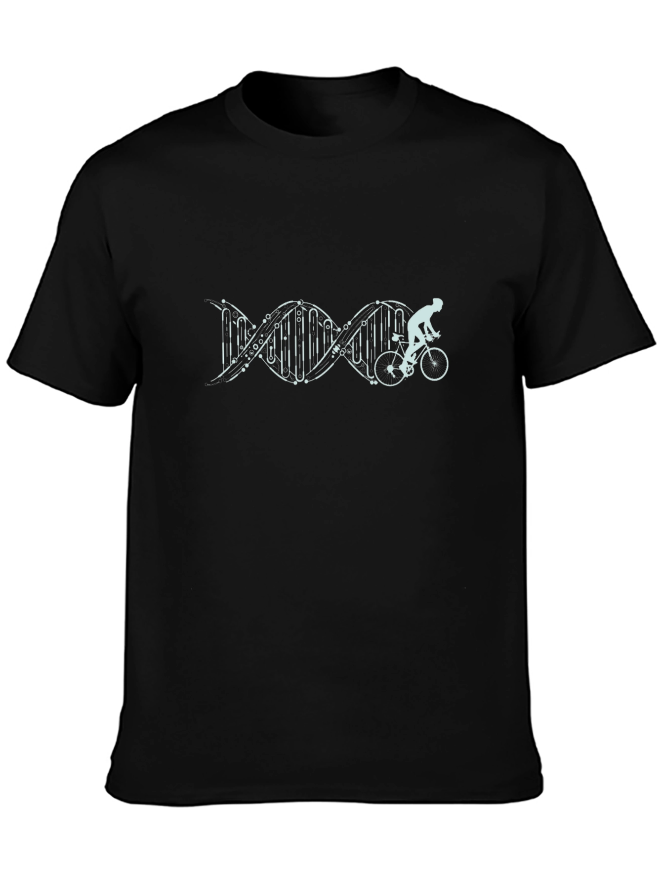 Cycling DNA Graphic Tee - Black Cotton Shirt