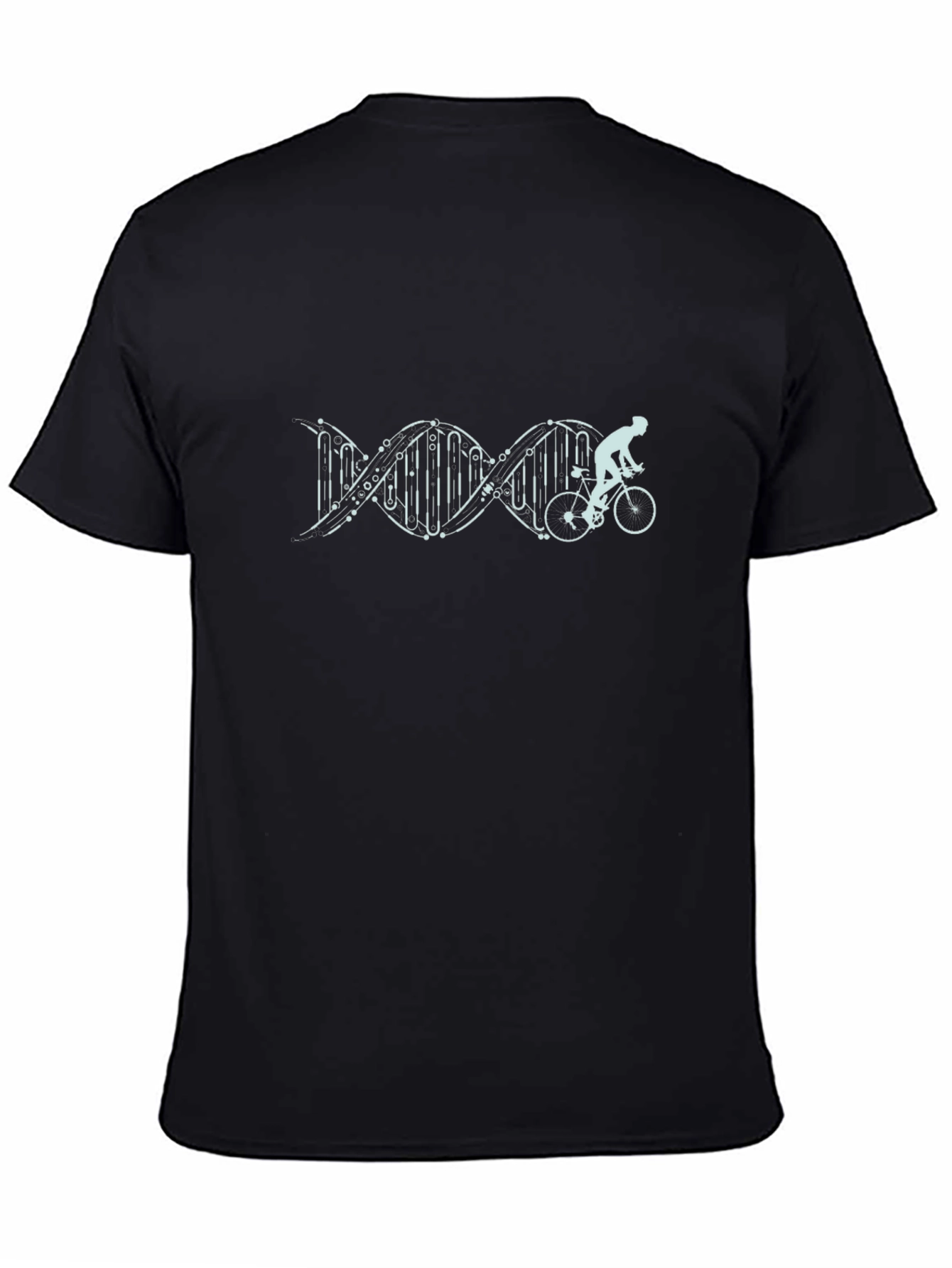 Cycling DNA Graphic Tee - Black Cotton Shirt