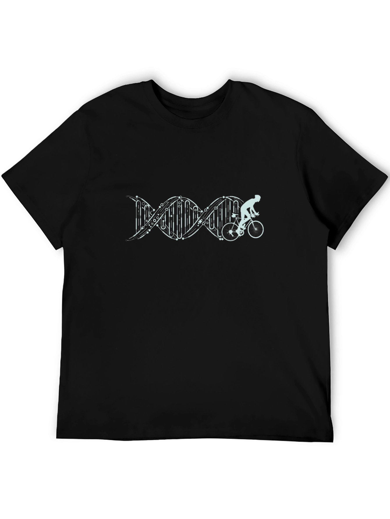 Cycling DNA Graphic Tee - Black Cotton Shirt