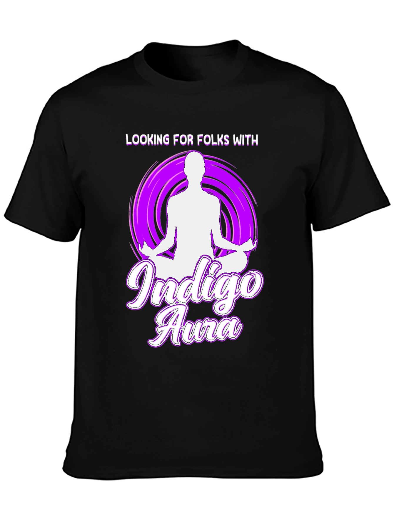 Indigo Aura T-Shirt - Meditating Design