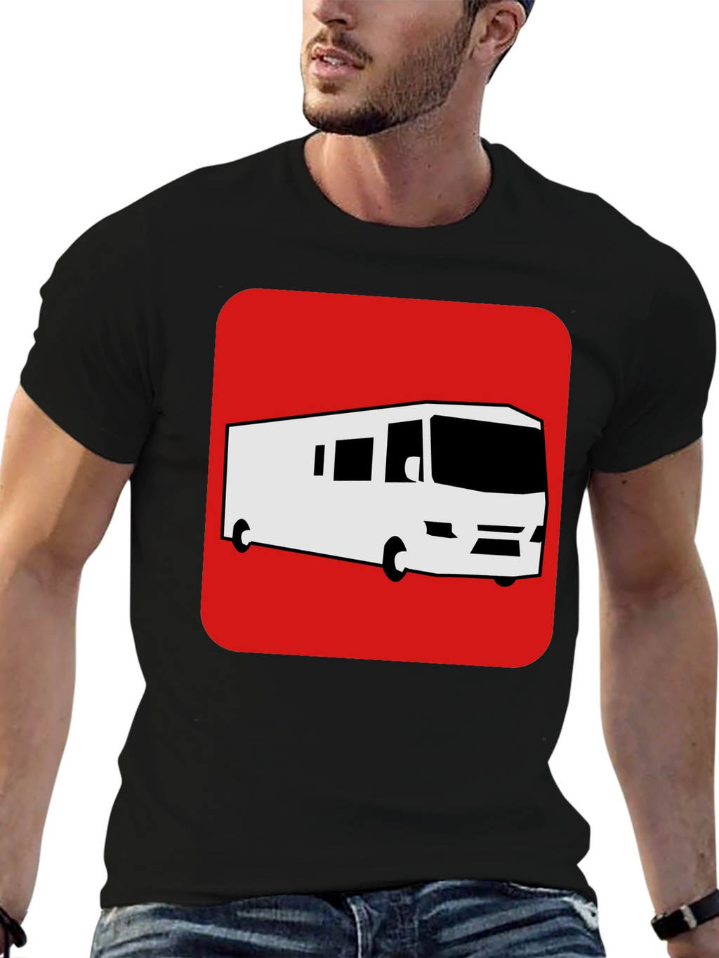 RV Camper T-Shirt - Black Graphic Tee