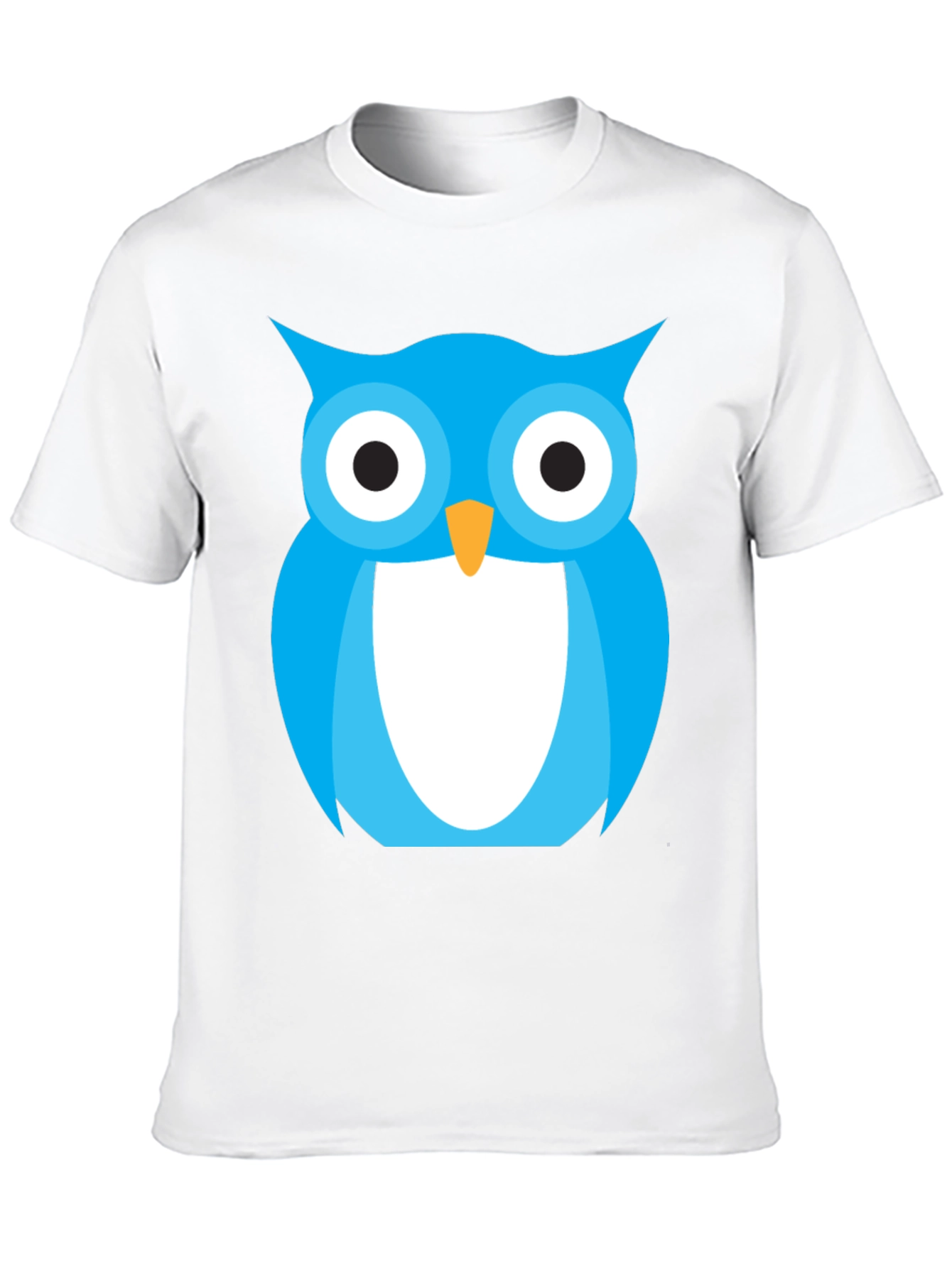 Blue Owl Graphic Tee - Stylish Black Cotton T-Shirt