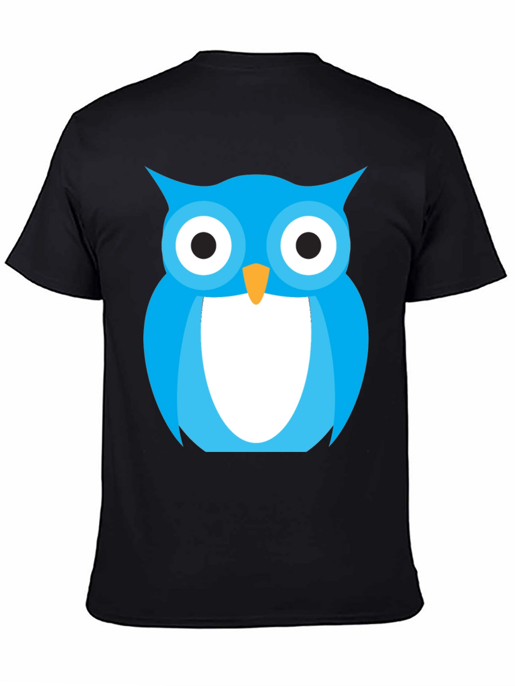 Blue Owl Graphic Tee - Stylish Black Cotton T-Shirt