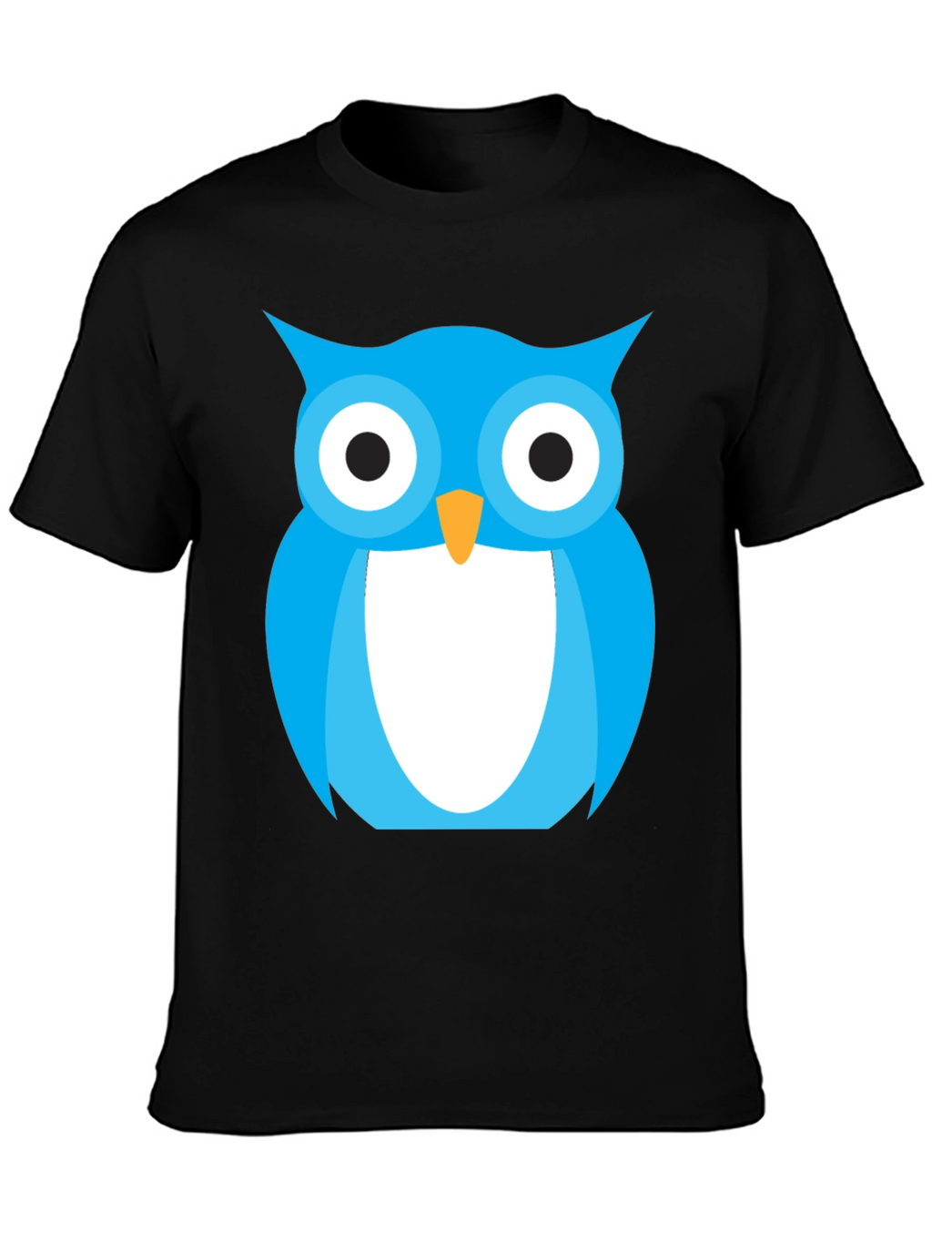 Blue Owl Graphic Tee - Stylish Black Cotton T-Shirt