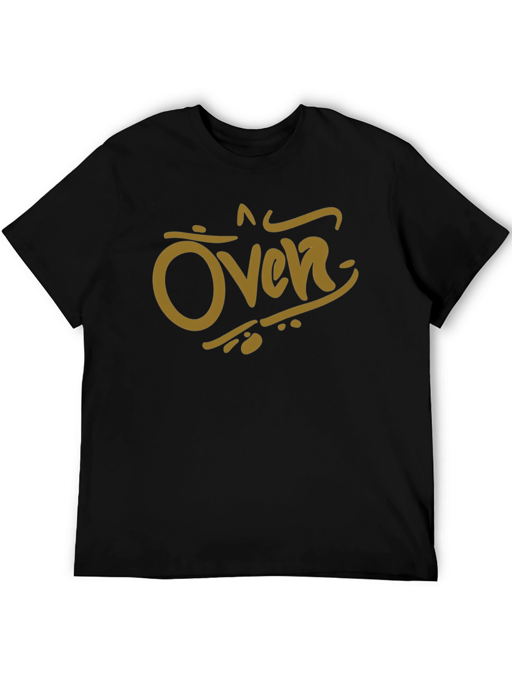 Oven Graphic Tee - Black Cotton Casual Shirt