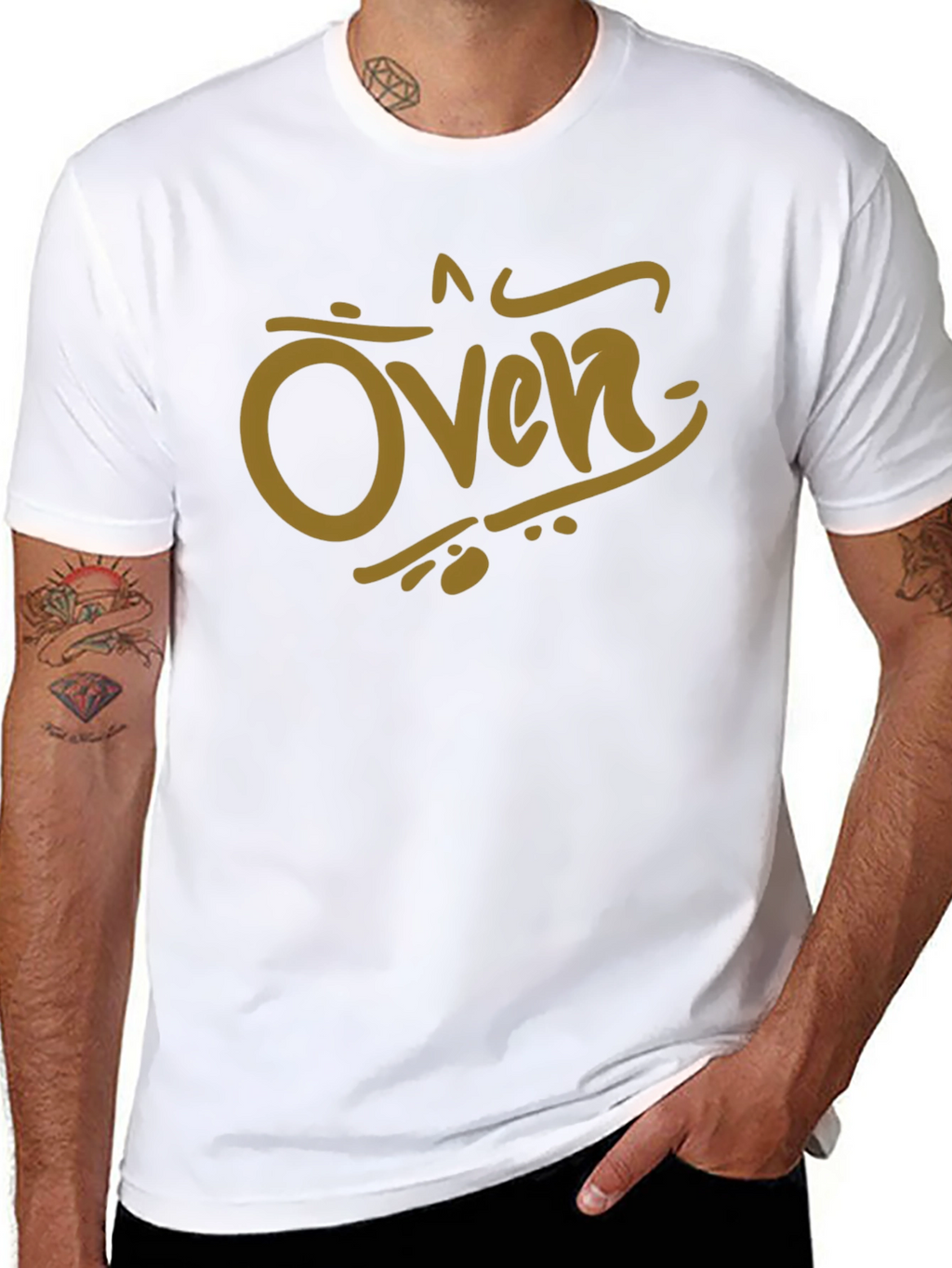 Oven Graphic Tee - Black Cotton Casual Shirt