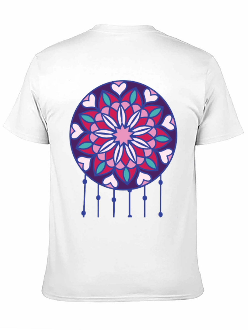 Dreamcatcher Heart Mandala Black T-Shirt