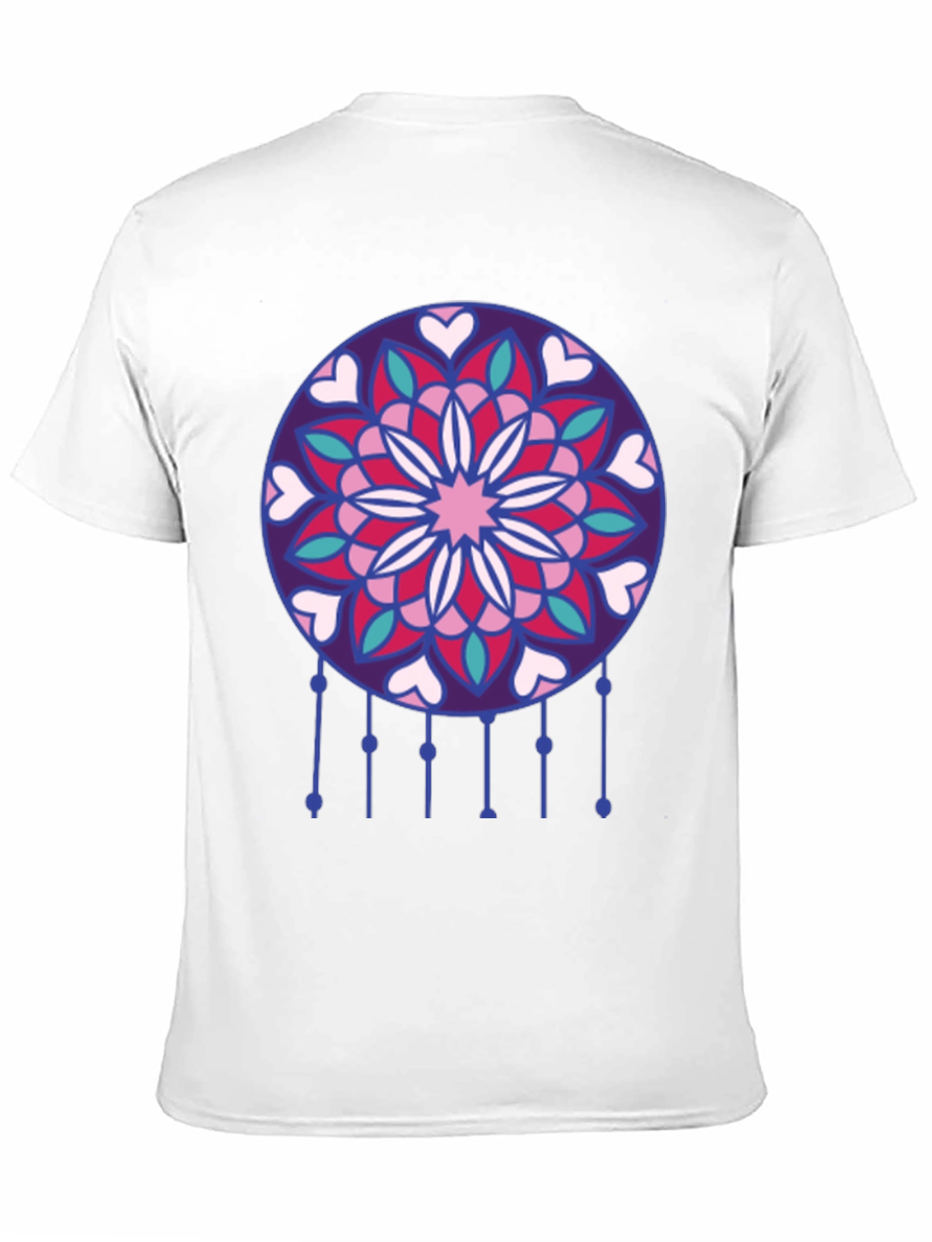Dreamcatcher Heart Mandala Black T-Shirt