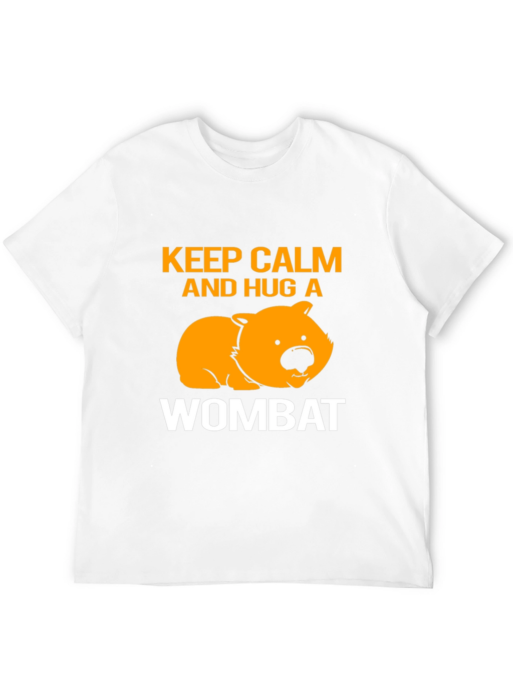 Keep Calm and Hug a Wombat Black T-Shirt