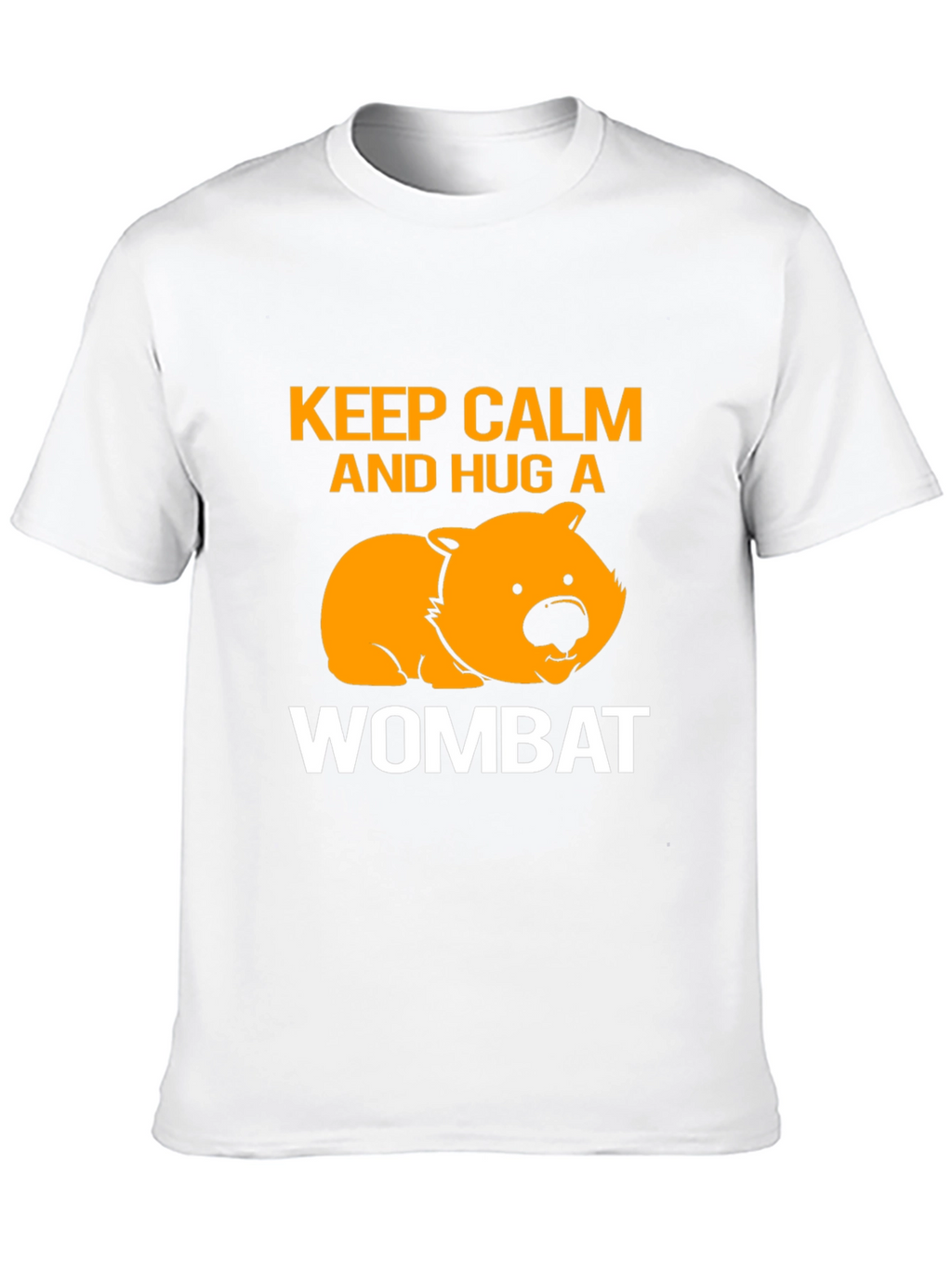 Keep Calm and Hug a Wombat Black T-Shirt