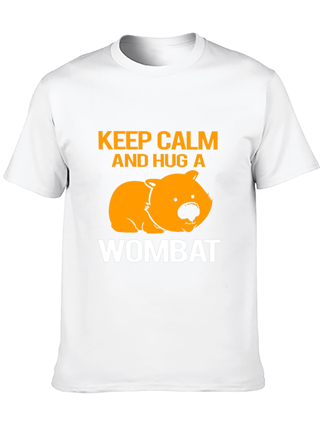 Keep Calm and Hug a Wombat Black T-Shirt