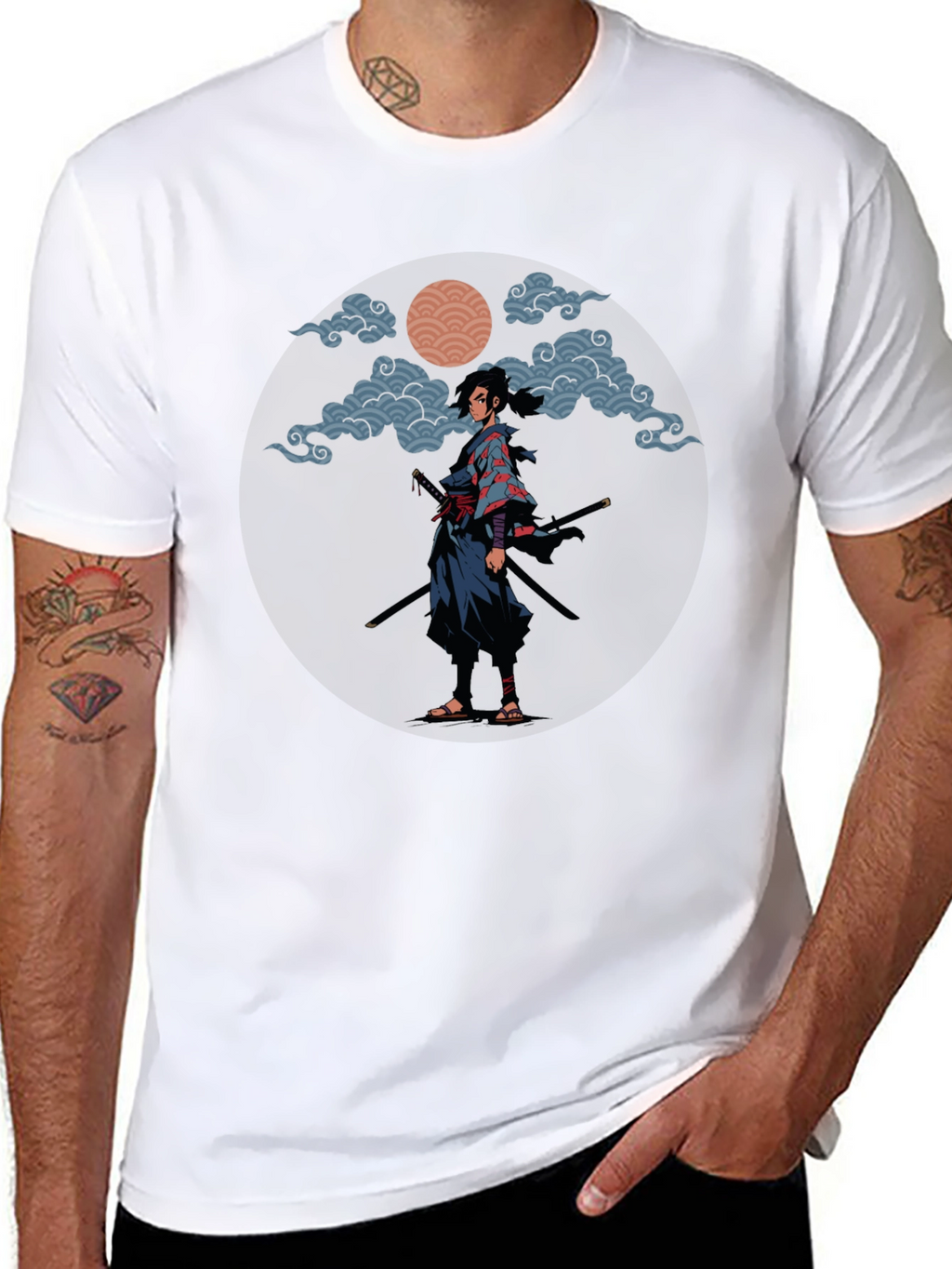 Samurai Graphic Tee - Stylish Warrior Design