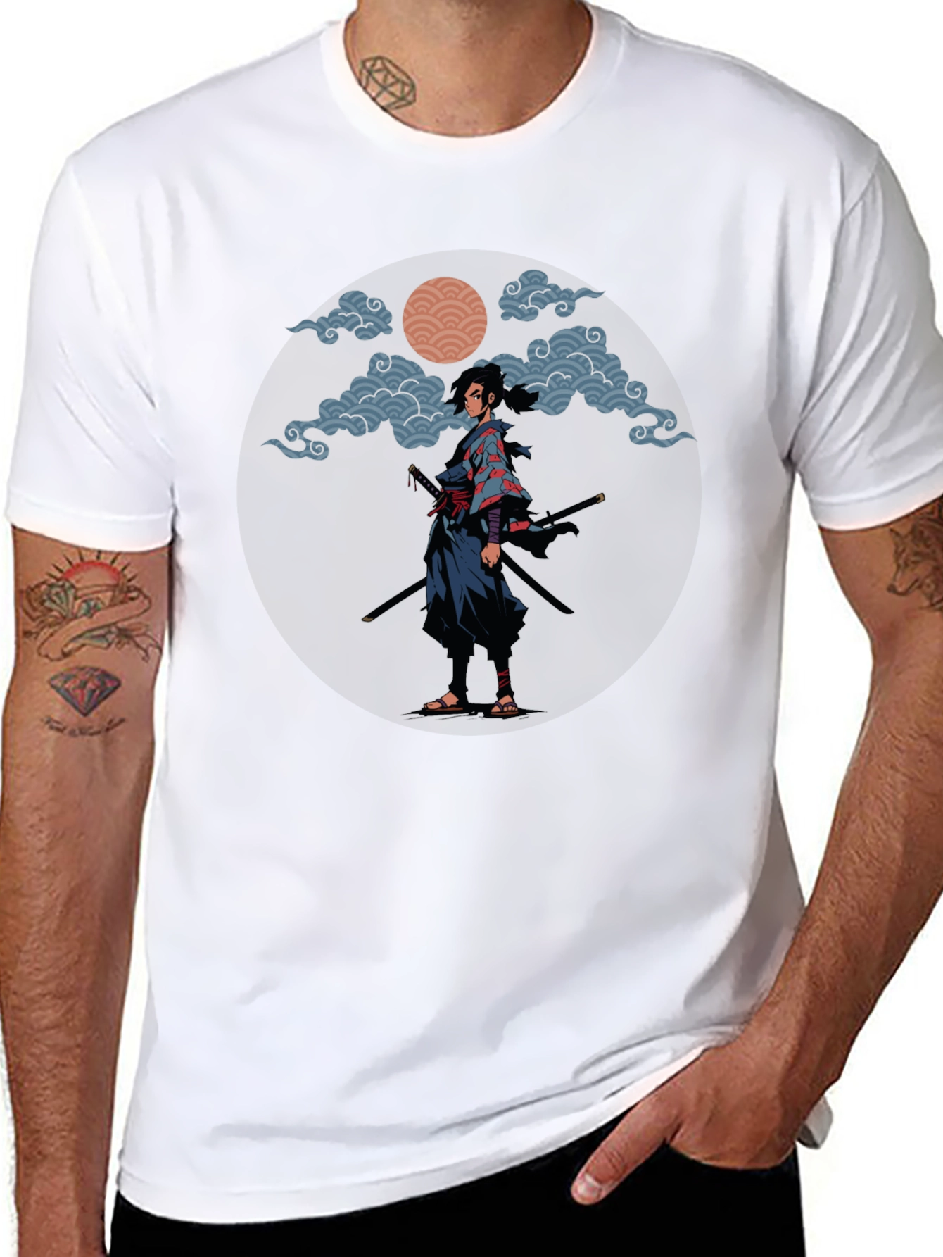 Samurai Graphic Tee - Stylish Warrior Design