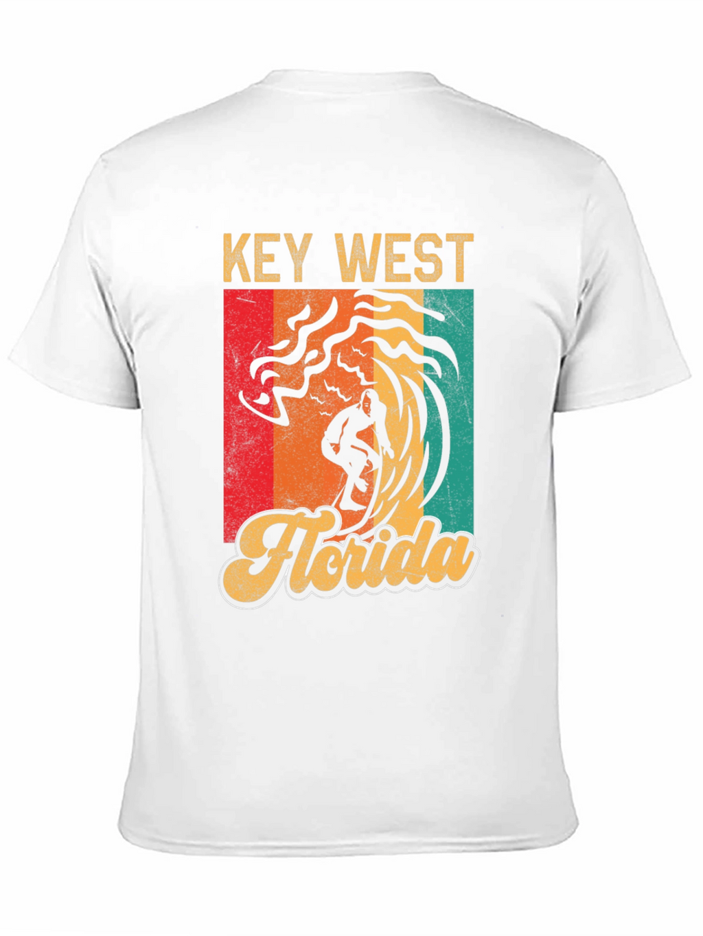 Key West Florida Surfer T-Shirt - Retro Style