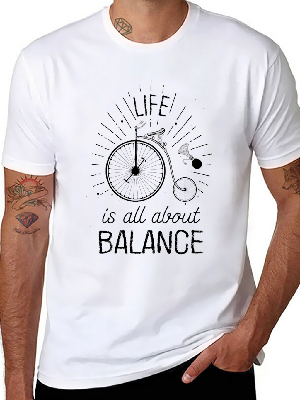 Life is Balance T-Shirt - Penny Farthing Design