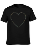 Heart Shaped Butterfly T-Shirt - Black