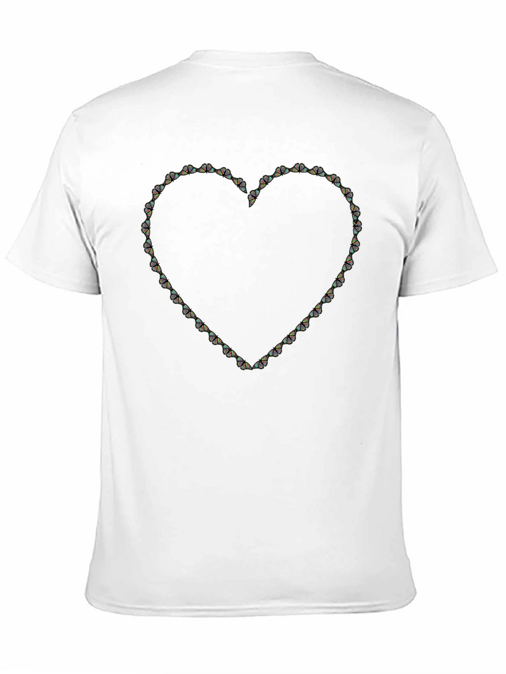 Heart Shaped Butterfly T-Shirt - Black