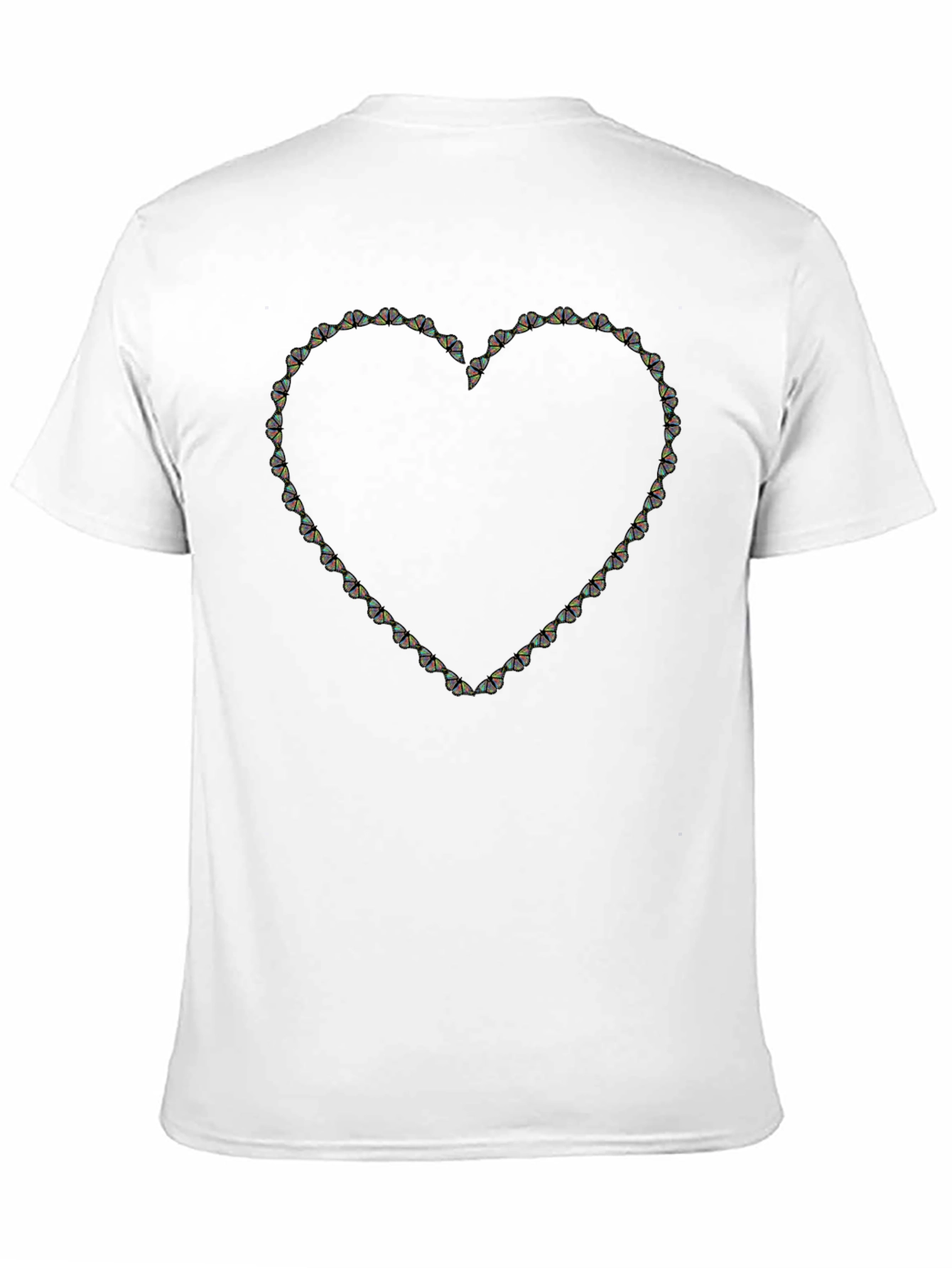 Heart Shaped Butterfly T-Shirt - Black