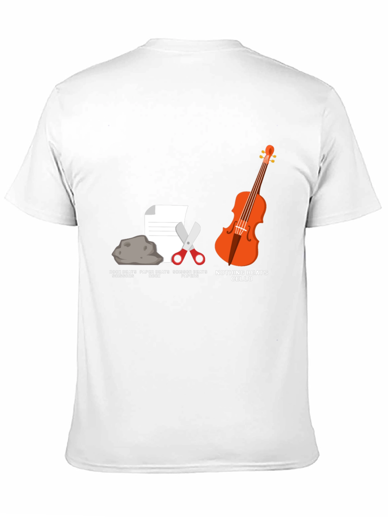 Rock Paper Scissors Cello Humor T-Shirt