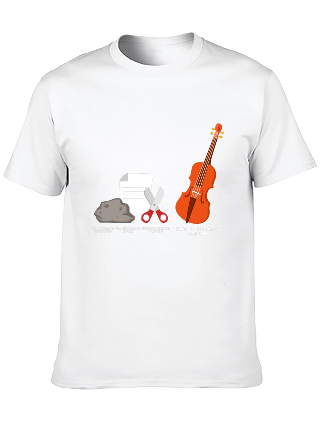 Rock Paper Scissors Cello Humor T-Shirt
