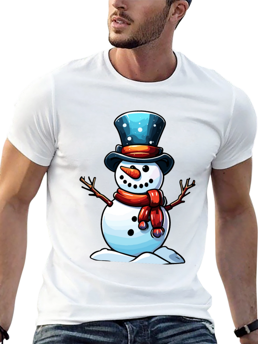 Festive Snowman Graphic Tee