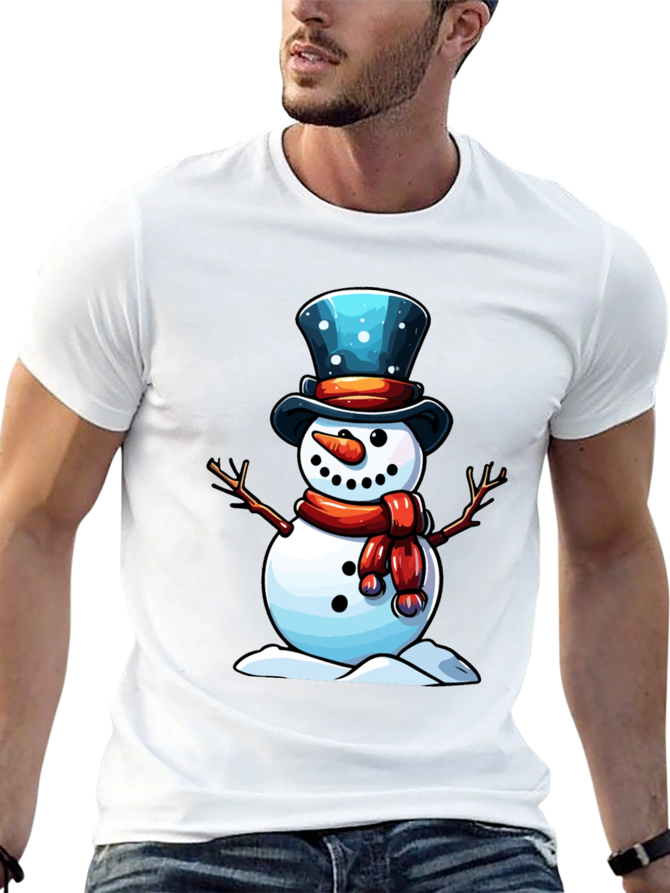 Festive Snowman Graphic Tee