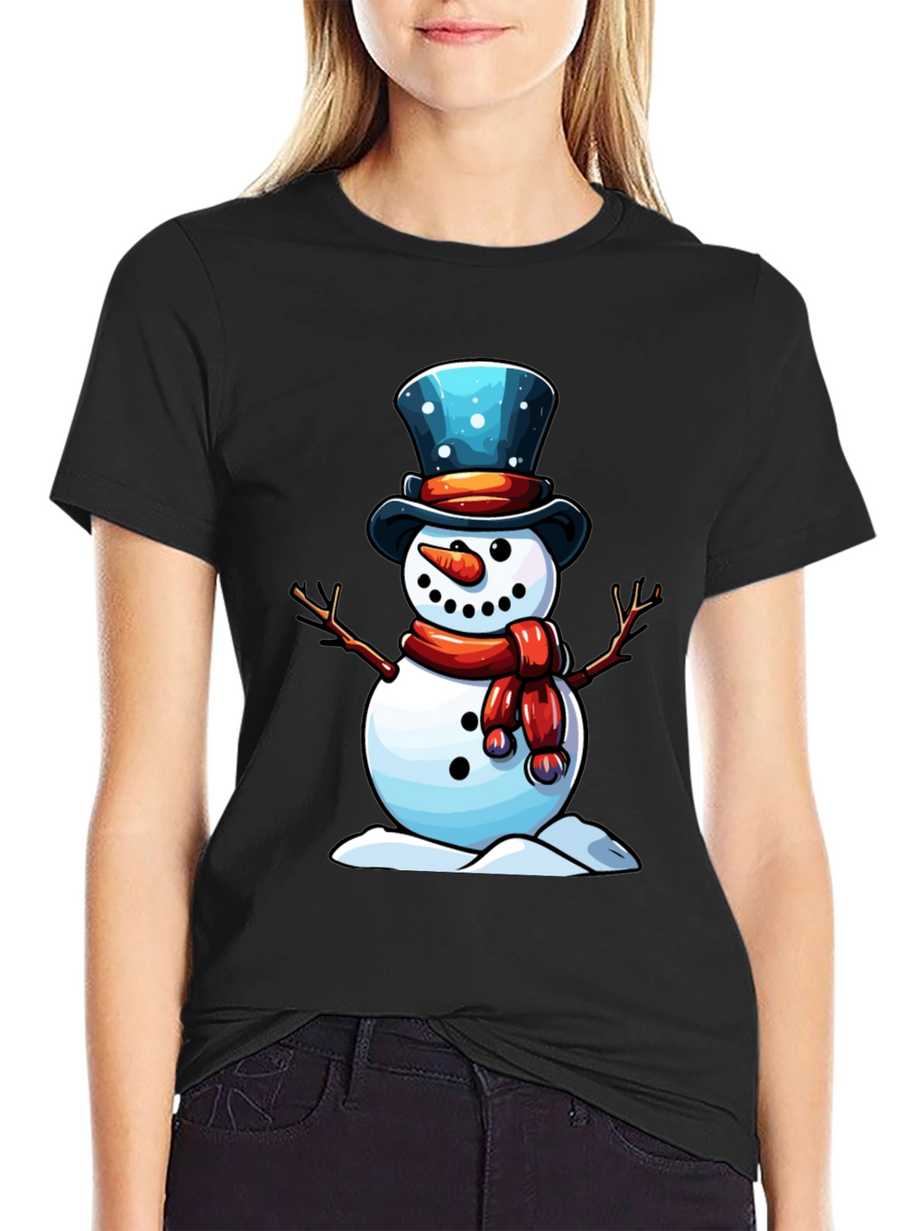 Festive Snowman Graphic Tee