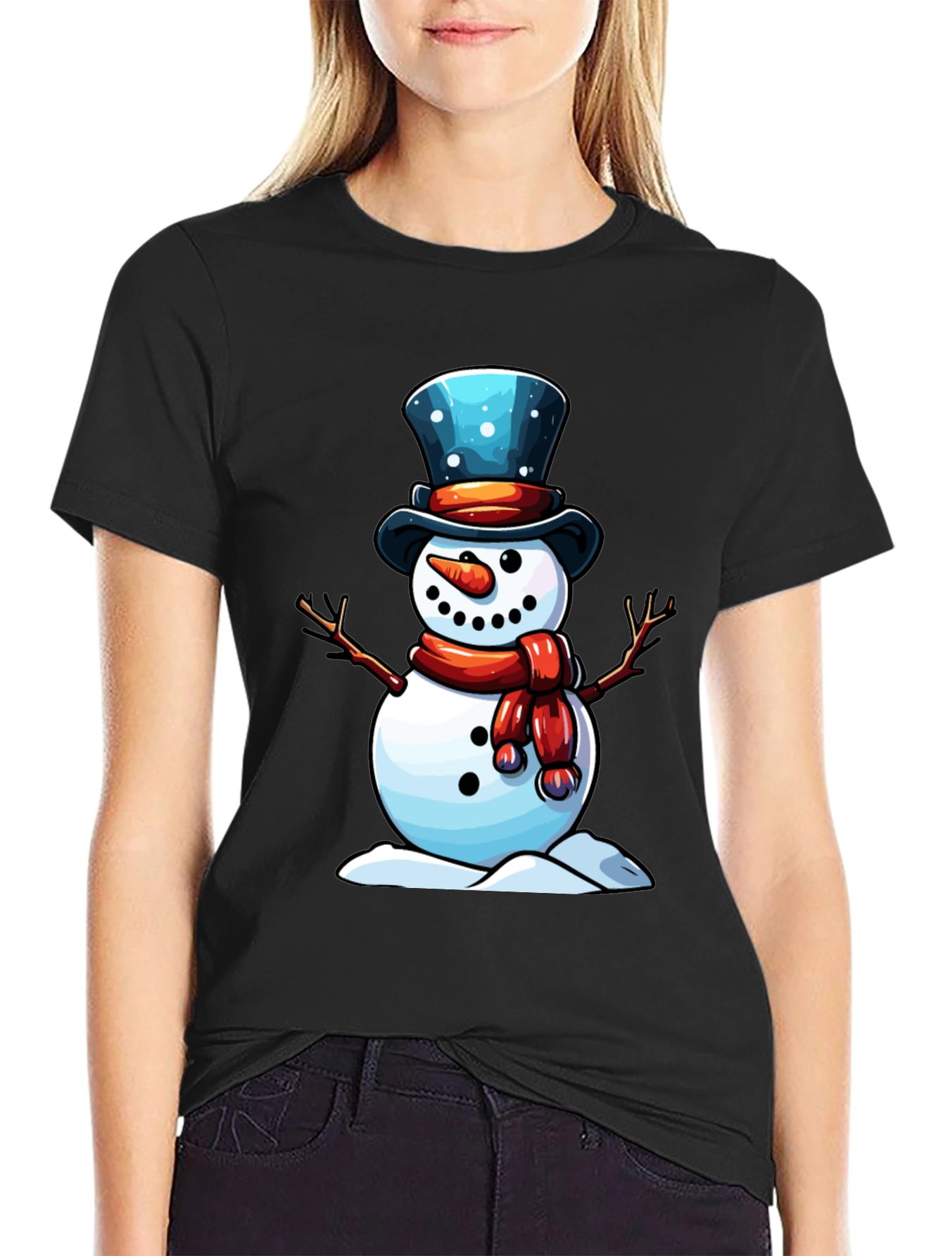 Festive Snowman Graphic Tee
